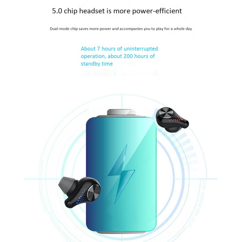 Tai Nghe Bluetooth Tws 5.0 Màu Đen | BigBuy360 - bigbuy360.vn