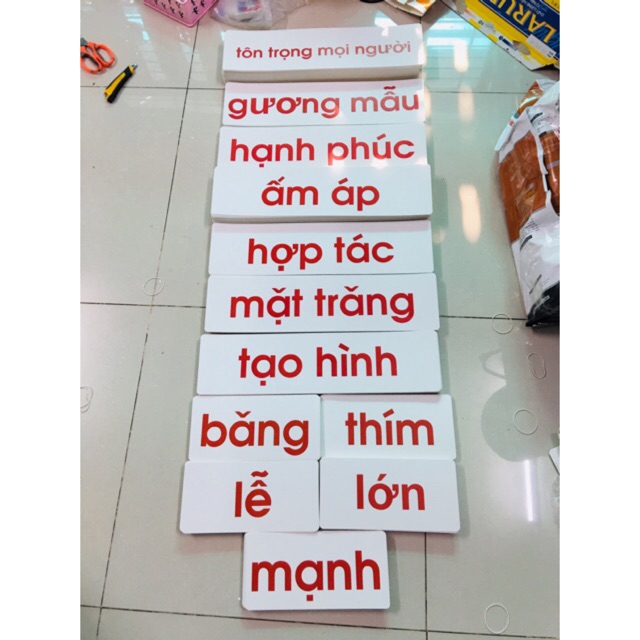 Freeship - nhận in Flashcard trọn bộ chữ NHẬP TÂM của CỬA SỔ VÀNG - Từ đơn từ ghép cụm từ và câu