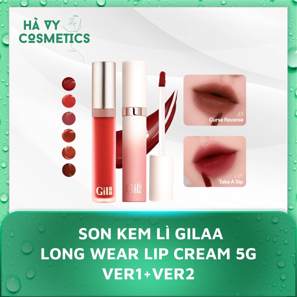 Son Kem Lì Gilaa Long Wear Lip Cream - Rich Rosie Collection (5g)