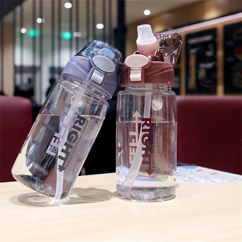 ♫Daphne♫ Bình Nước Nhựa 550ML Trong Suốt Chống Rò Rỉ Dành Cho Nam Và Nữ Mang Đi Du Lịch/Tập Gym
