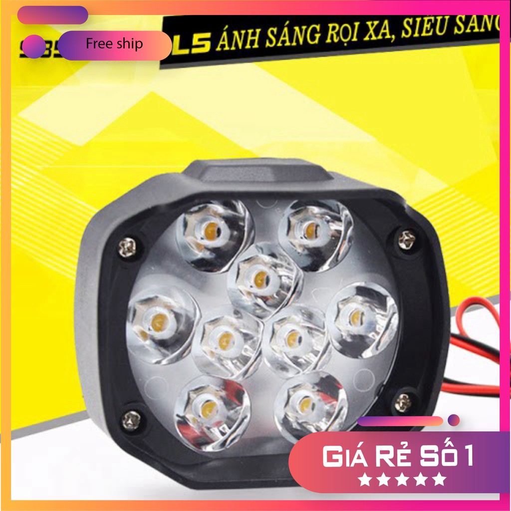 Đèn trợ sáng L9 Mini siêu sáng 9 tim led