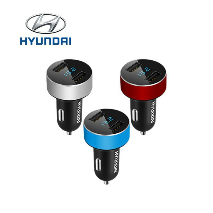 Tẩu sạc ô tô Hyundai HY36 loại 2 cổng USB cao câp nhỏ gọn sạc điện thoại trên ô tô