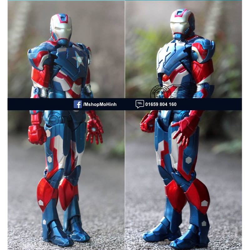 Mô hình đồ chơi nhân vật Iron man người sắt Patriot Tony Stark trong phim Avengers