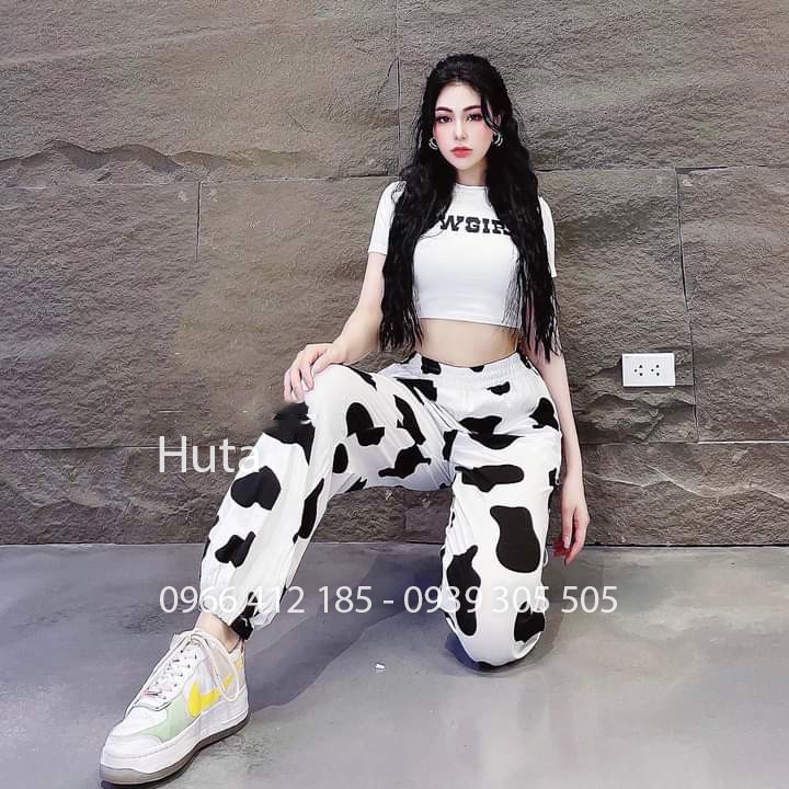 [MẪU MỚI] Set áo croptop quần ống bo bò sữa(CÓ VIDEO THẬT)