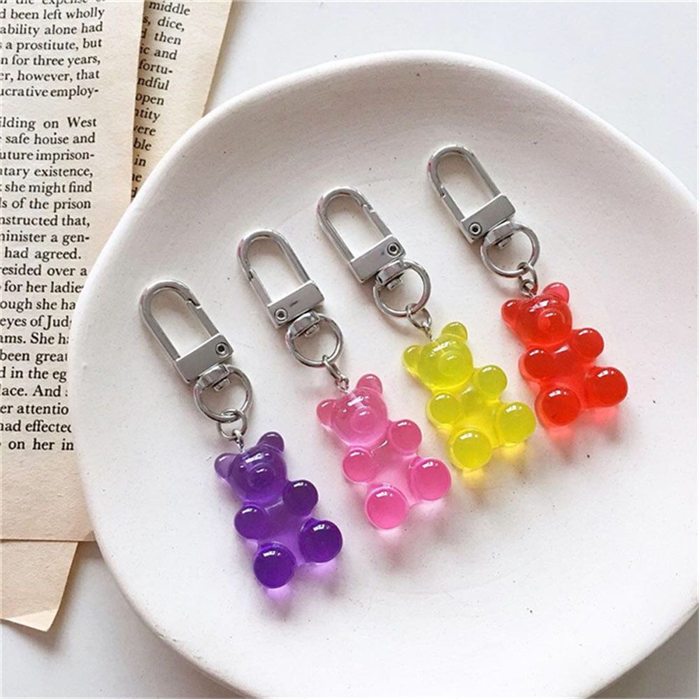 Móc Chìa Khóa Hình Gấu Gummy Nhiều Màu Dễ Thương Cho Nữ