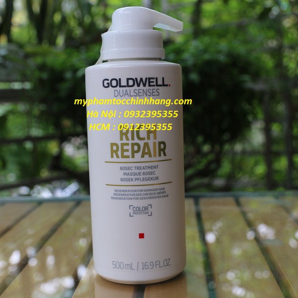 DẦU HẤP TÓC GOLDWELL 60S RICH REPAIR/ SMOOTH/ COLOR EXTRA RICH 500ML