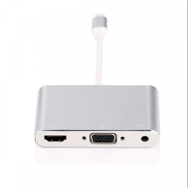 Cáp chuyển đổi từ Iphone/Ipad/Ipod sang HDMI và VGA có Audio Full HD1080P (Lightning to HDMI, VGA,Audio)