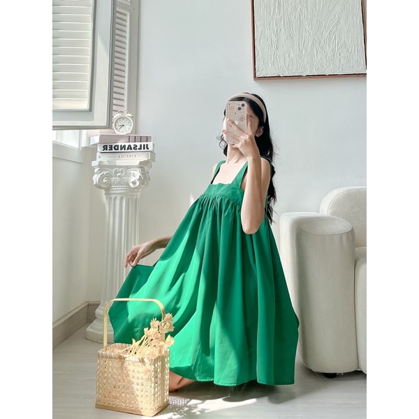 Đầm babydoll đan dây lưng chéo chất vải đẹp MIEU - JA06