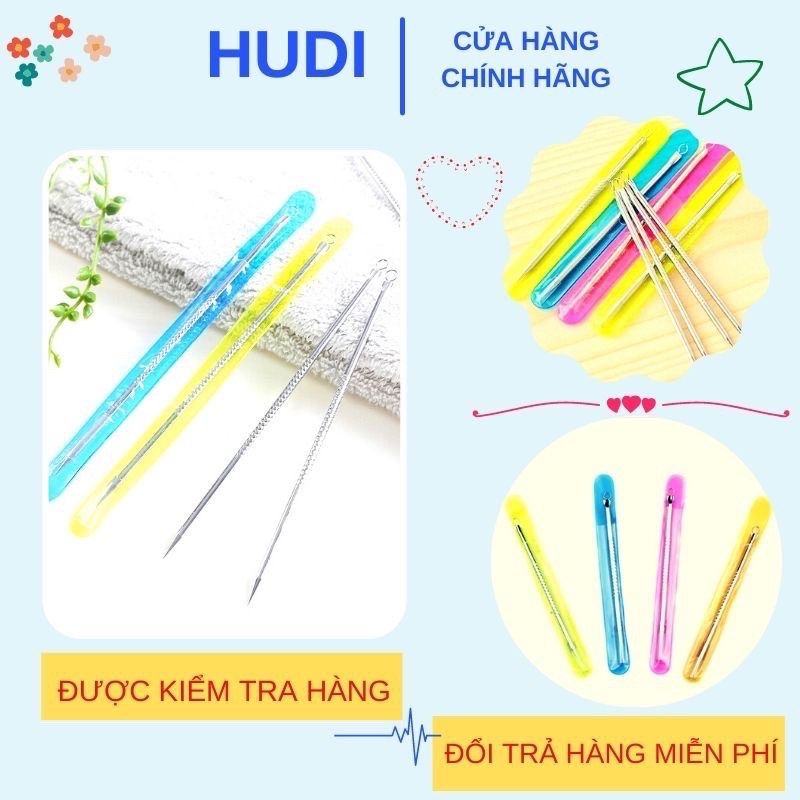 Que nặn mụn thép chống gỉ an toàn