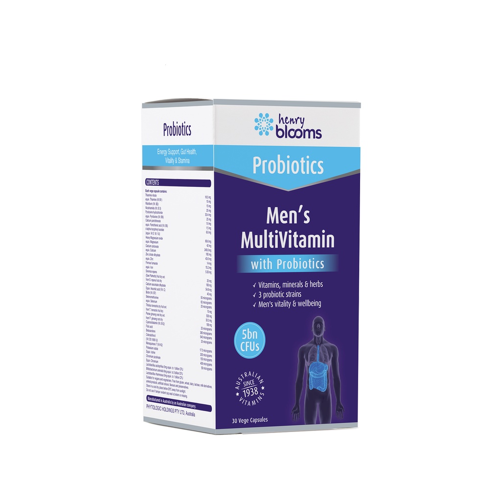 Vitamin Tổng Hợp Cho Nam Men's Multivitamin With Probiotics Henry Blooms