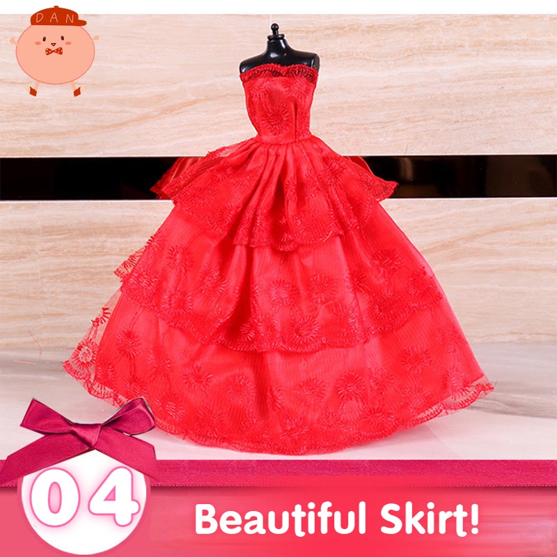 Đầm Công Chúa Đồ Chơi Búp Bê Dài 30CM