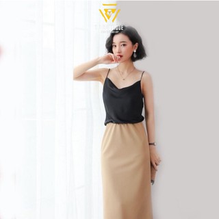 Áo Hai Dây Nữ, Áo 2 Dây Lụa Satin Siêu Dẹp ( C01 )