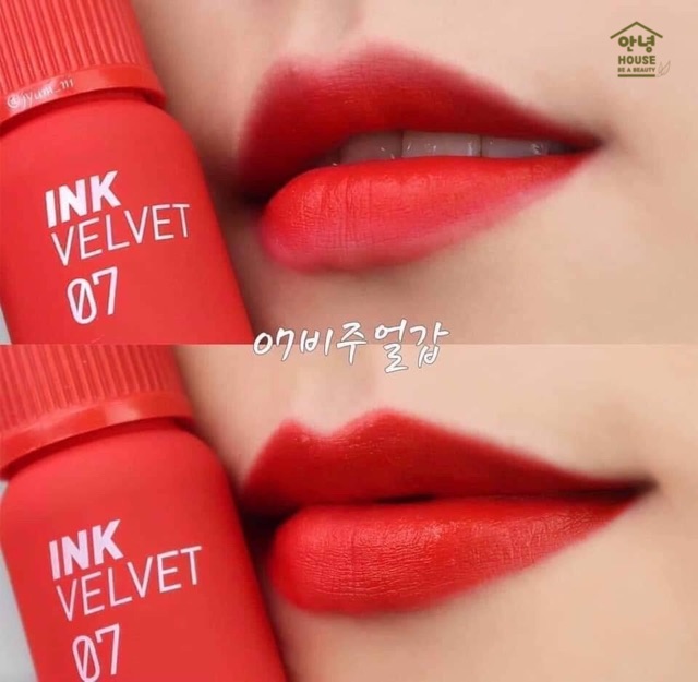 Son kem lì Ink Velvet màu 07: đỏ cam