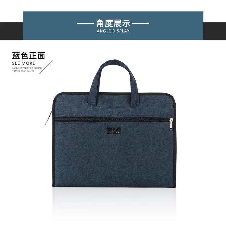 Cặp táp đựng tài liệu khổ a4 bằng vải Canvas in logo có thể tùy chỉnh | BigBuy360 - bigbuy360.vn