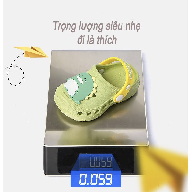 Dép trẻ em Cheerful Mario, sục Cross hình động vật cho bé trai bé gái siêu nhẹ chống trơn trượt A-2