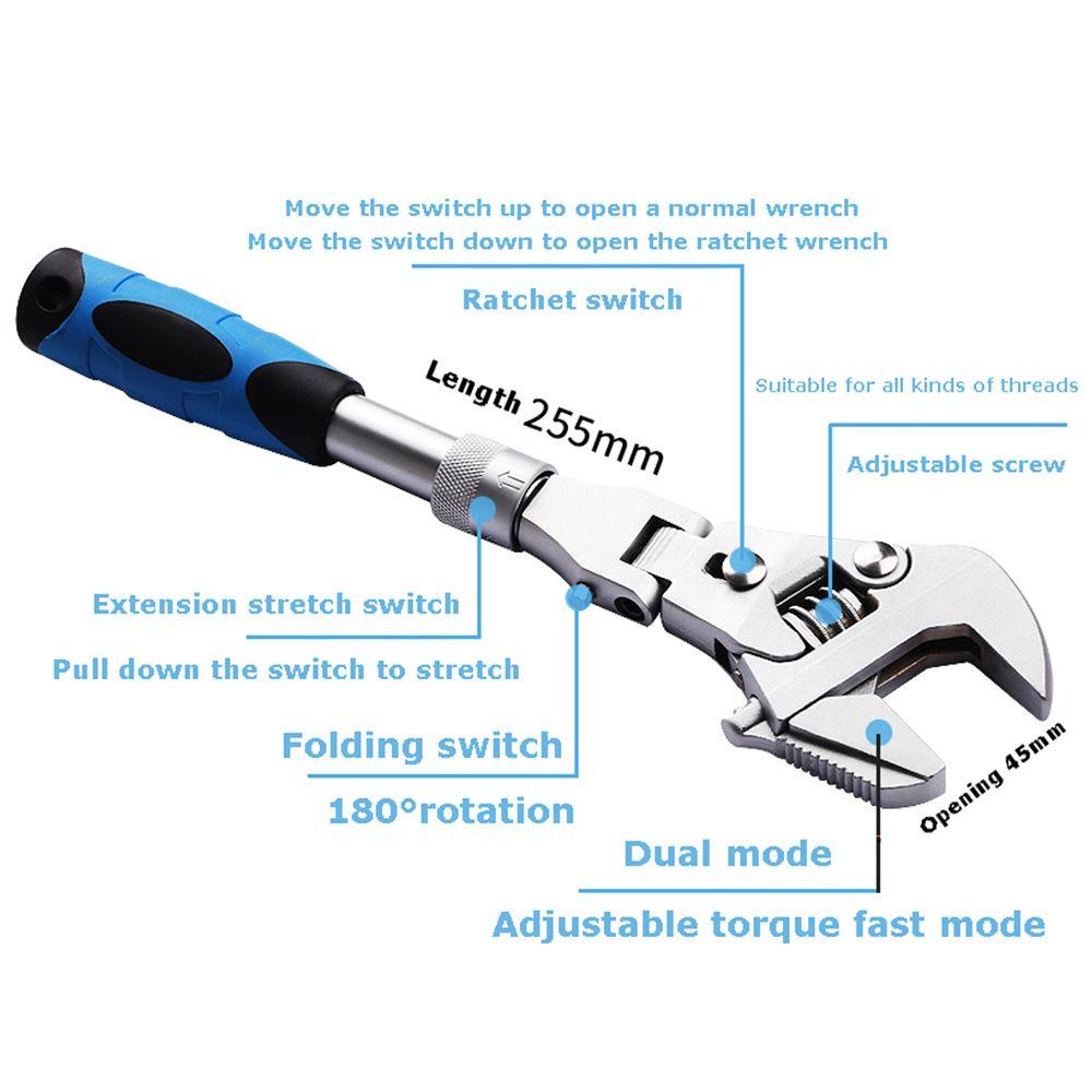 Cờ Lê Đa Năng Xoay 180 Độ Chuyên Dụng Sửa Chữa Ống Nước