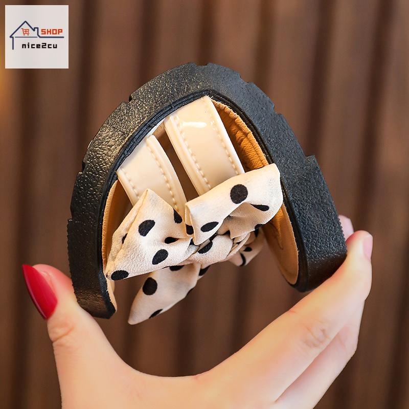 Dép Sandal Đế Mềm Chống Trượt Đính Nơ Họa Tiết Chấm Bi Dễ Thương Dành Cho Bé Gái dép đi biển trẻ em dép cho bé gái 5 tuổi 2 tuổi dép cho bé gái dép đôi mẹ và bé