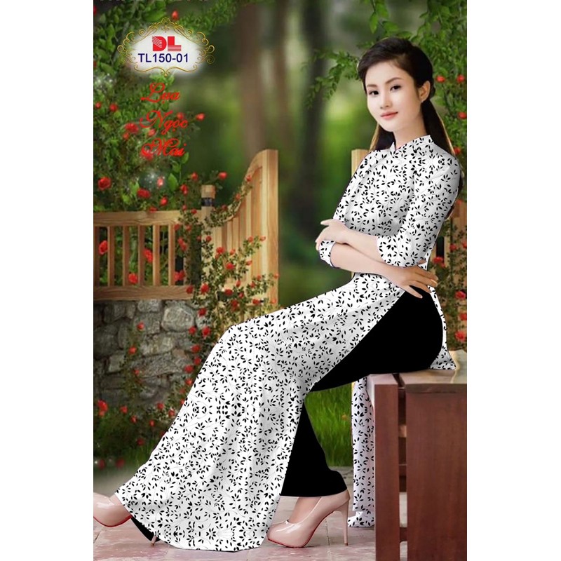 Vải áo dài in hình hoa nhí