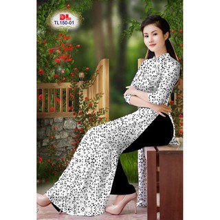 vải áo dài hoa nhí
