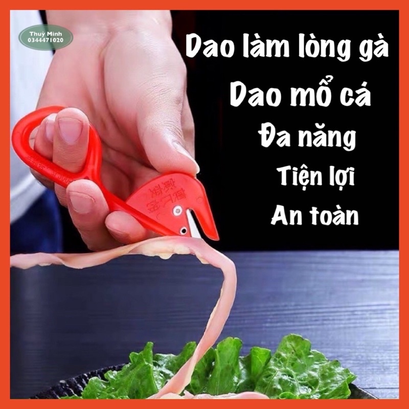 Dao làm lòng gà, dao mổ cá đa năng an toàn