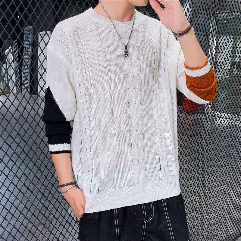 Áo Khoác Sweater Dệt Kim Dáng Rộng Kiểu Hàn Quốc Cá Tính Cho Nam Sinh