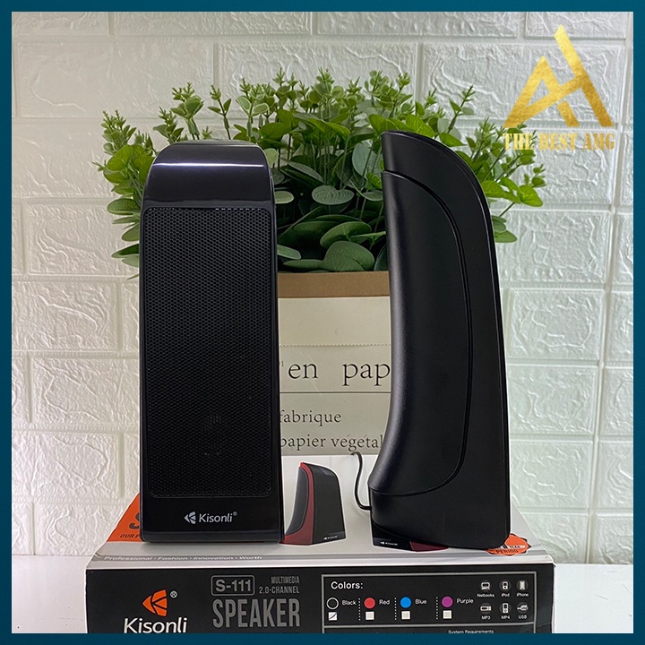 Loa Máy Tính Để Bàn Mini Có Dây Chính Hãng 2.0 Kisonli S111 Loa Vi Tính Nghe Nhạc Laptop Pc Gaming