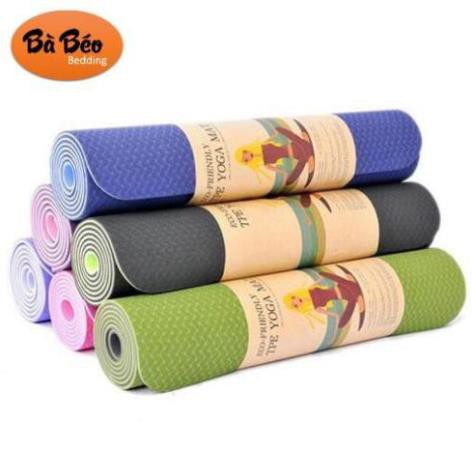 Thảm tập yoga yoga pilates,THẢM TẬP YOGA MAT TPE 6LY màu ngẫu nhiên ( Thanh Lý Màu)