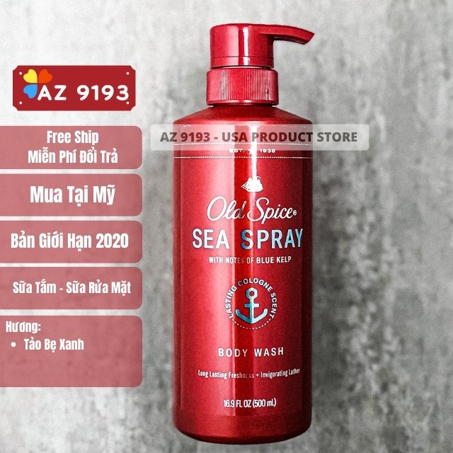 [Mua Tại Mỹ] Sữa Tắm Old Spice 500 ml  - Hàng Cao Cấp, Hương Thơm Độc Đáo, Lưu Hương Lâu - AZ 9193