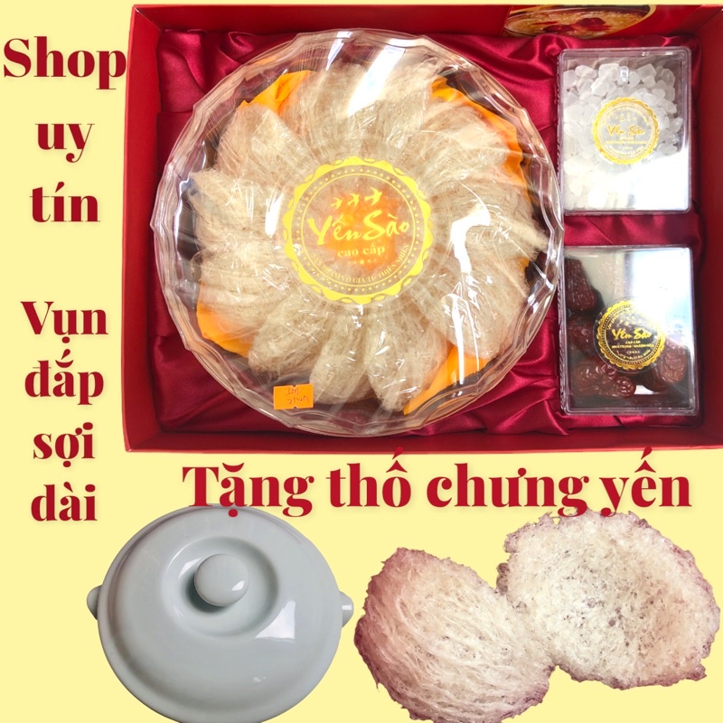 Tổ yến sào Khánh Hòa ⚡ LOẠI NGON ⚡ tổ yến tinh chế sợi nguyên chất 100% ( 10-12 tổ)
