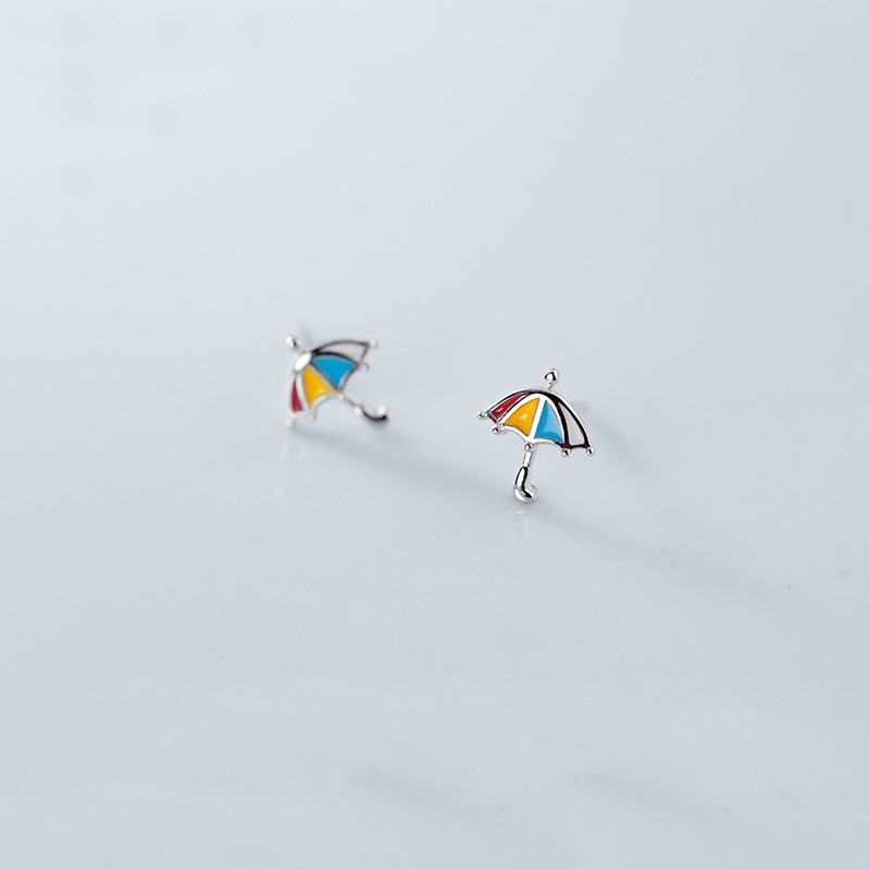 Khuyên Tai Hình Cây Dù Mini Màu Cầu Vồng Thời Trang Mới Cho Nữ
