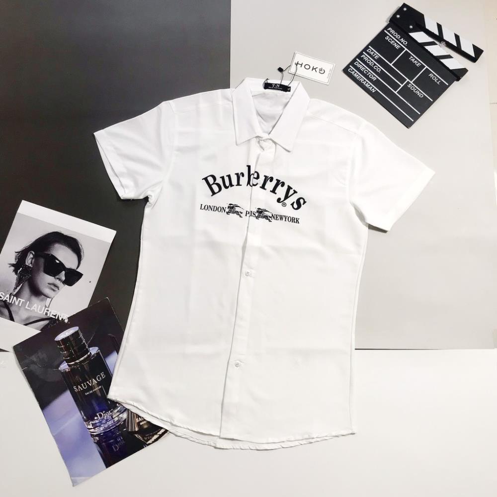 Áo sơ mi Nam Nữ ⚡FREE SHIP⚡ Áo sơ mi tay ngắn Burberry logo ngựa !