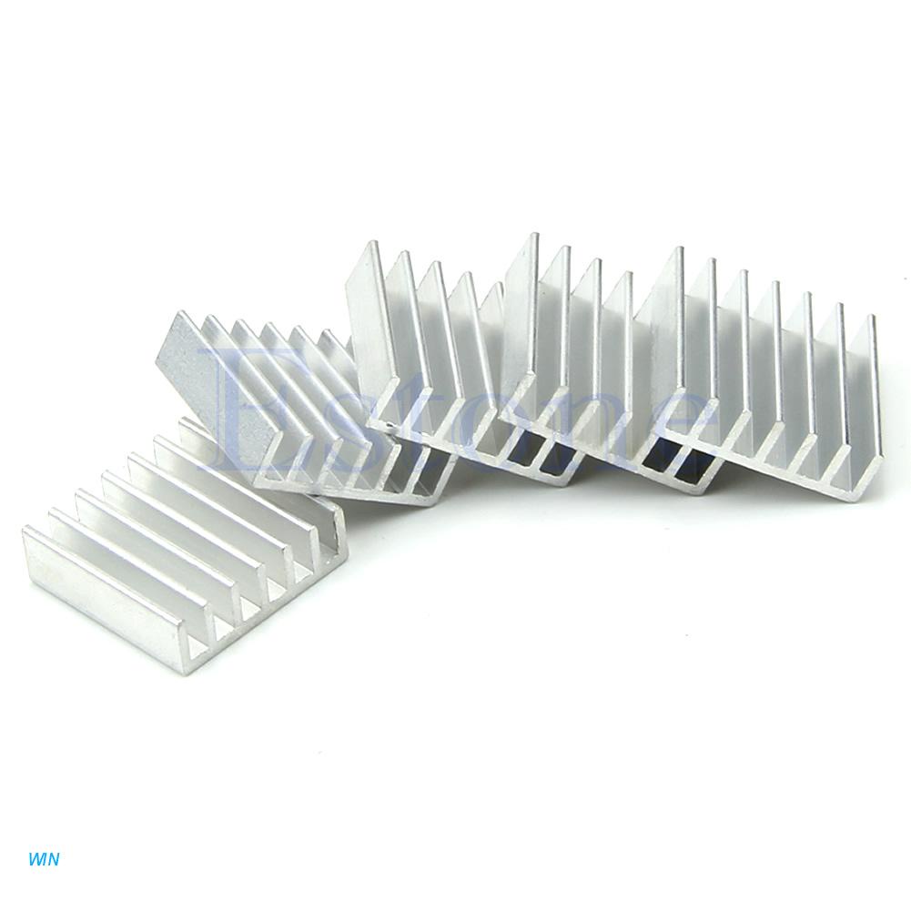Bộ 5 Miếng Tản Nhiệt 14x14x6mm Bằng Nhôm Chất Lượng Cao Cho Đèn LED