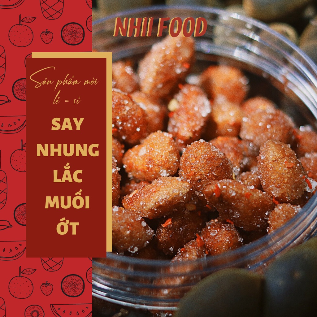 Say nhung lắc muối ớt, say nhung rim đường, say ngào đường chua ngọt NHII FOOD thực phẩm sạch nhà làm hũ 300GR