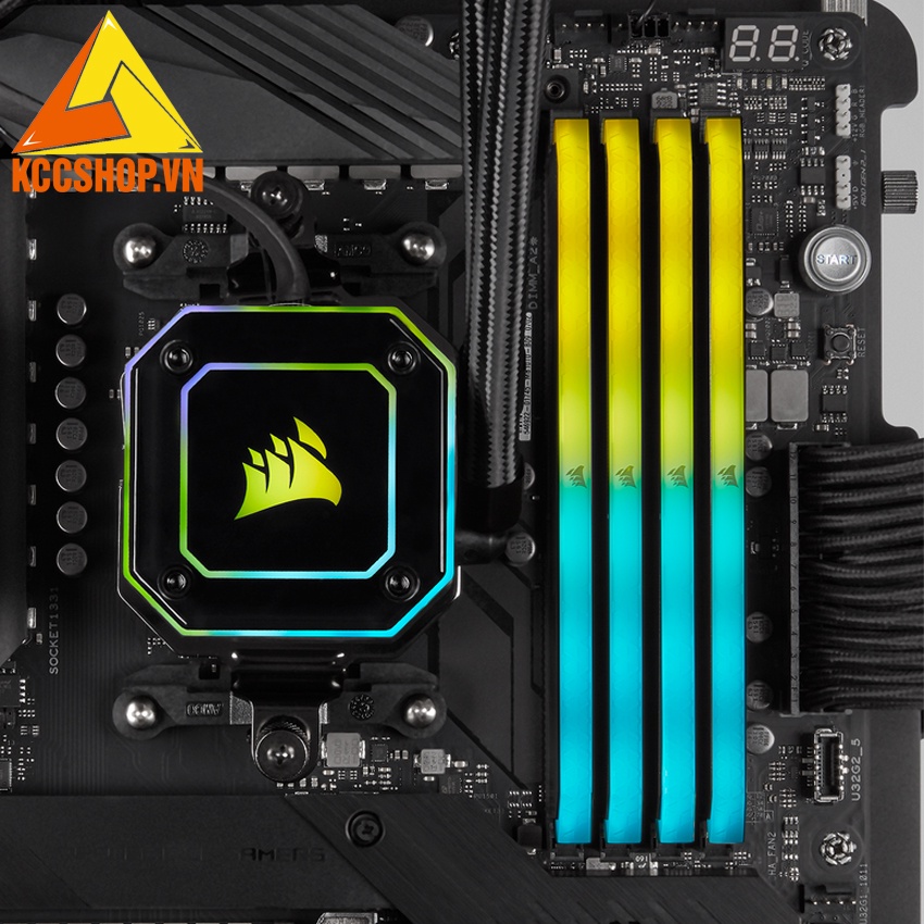 Ram máy tính Corsair Vengeance RGB RS 16GB 3200MHz DDR4  CMG16GX4M2E3200C16