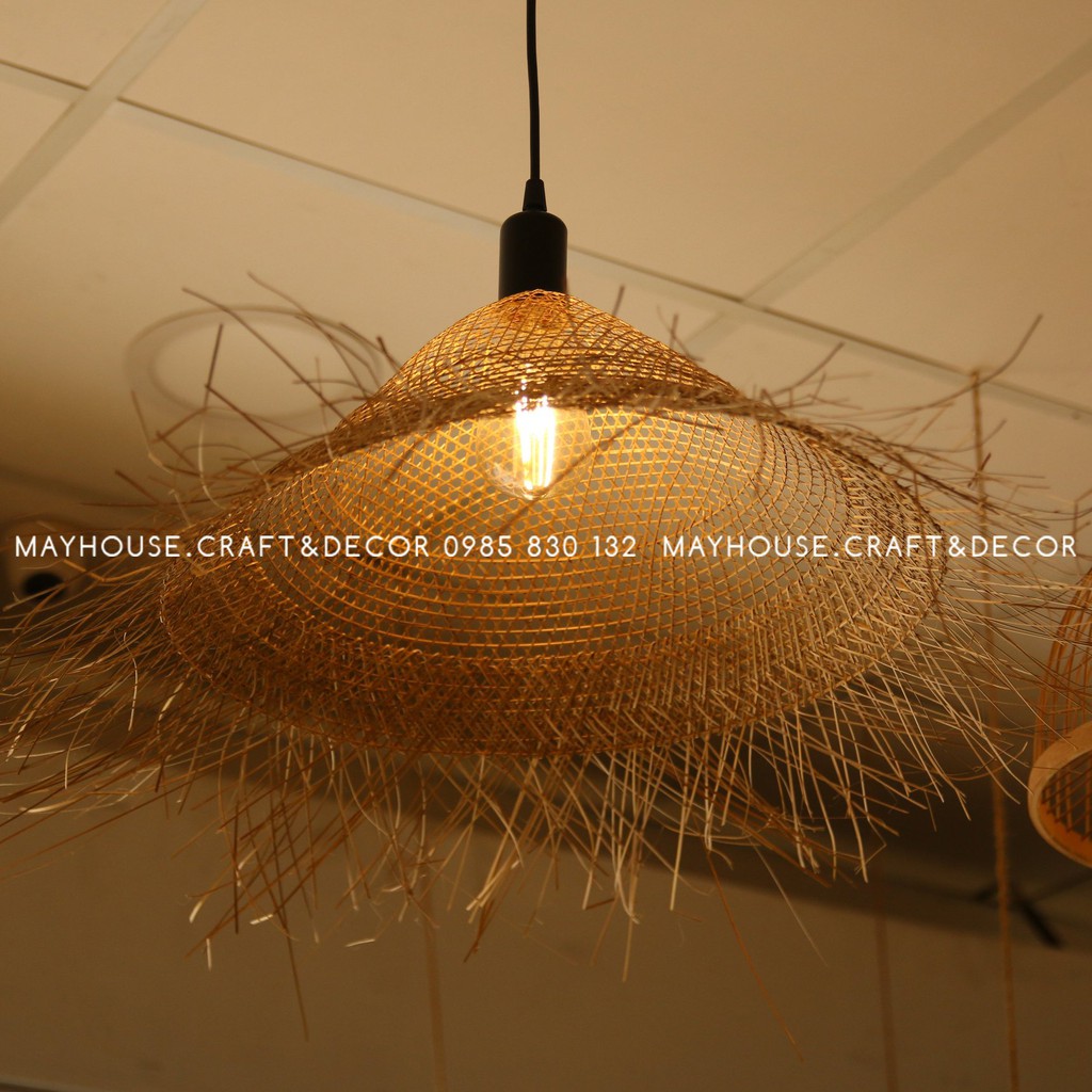 Đèn Nón Tua Rua Thả Trần Decor Cửa Hàng Shop Mayhouse