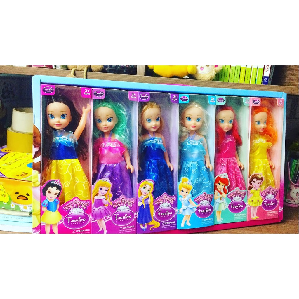 Bộ 6 búp bê công chúa Disney 25cm - set 6 búp bê hoạt hình cho bé