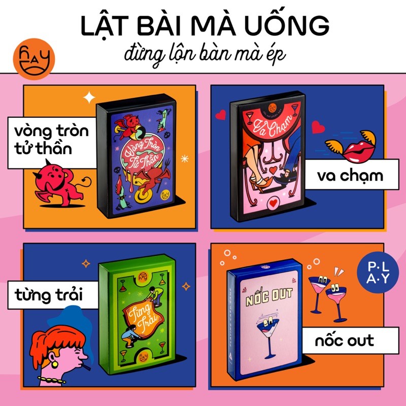 Bộ bài Nốc Out phiên bản “Va Chạm” - Drinking game không thể thiếu trong buổi đi chơi của các cặp đôi | HAY Gourmet