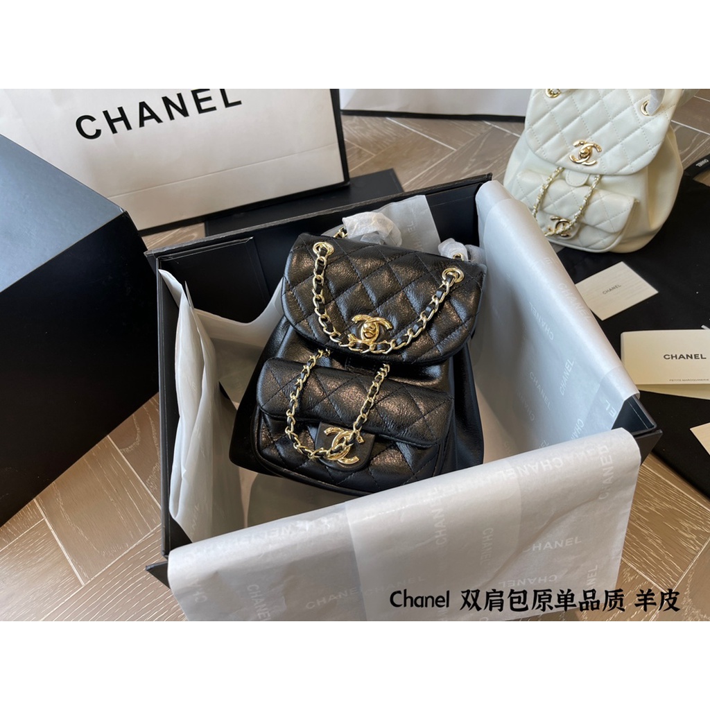 Balo nữ da thật Channel cao cấp,kiểu dáng trẻ trung, hiện đại