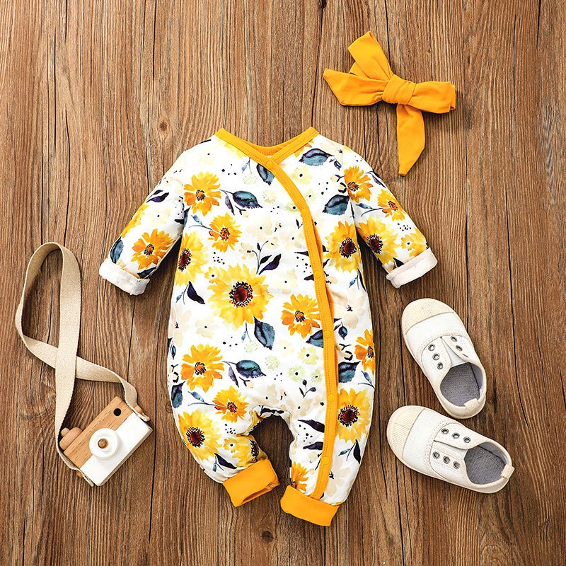 Body bé trai bé gái bộ đồ sơ sinh từ 0 đến 24 tháng bodysuit liền thân cotton mùa hè dài tay quần áo cho bé trẻ em