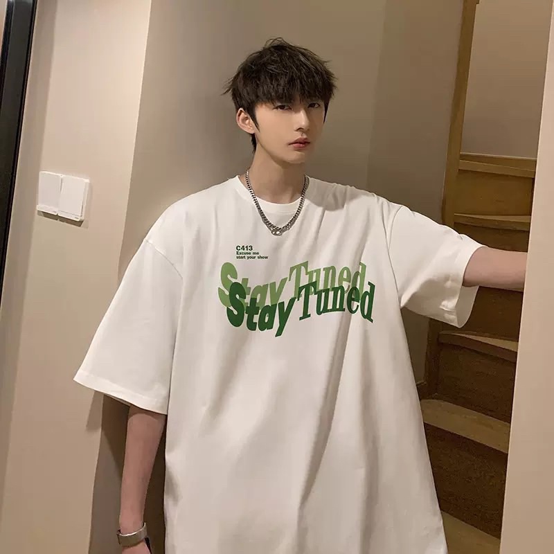 Áo thun phông nam nữ PINK tay lỡ form rộng STAY C413 Unisex