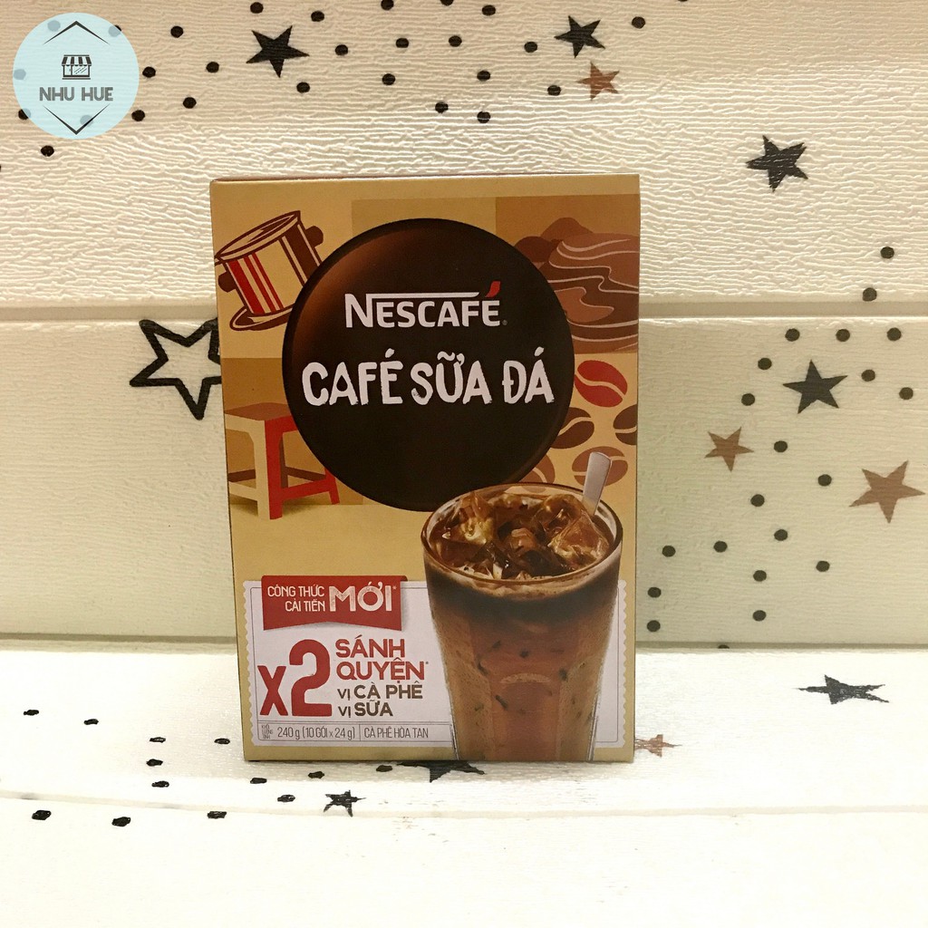 Cà phê sữa đá Nescafe 3in1 (10 gói x 24g)