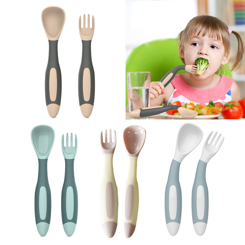Bộ muỗng nĩa mềm tập ăn cho bé