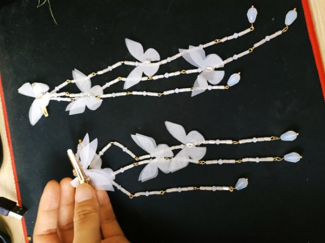 SẴN -  Kẹp tóc dài hai bên, kẹp tóc thường, hoa tai hình bướm - phụ kiện cổ trang - Cúc Tịnh Y