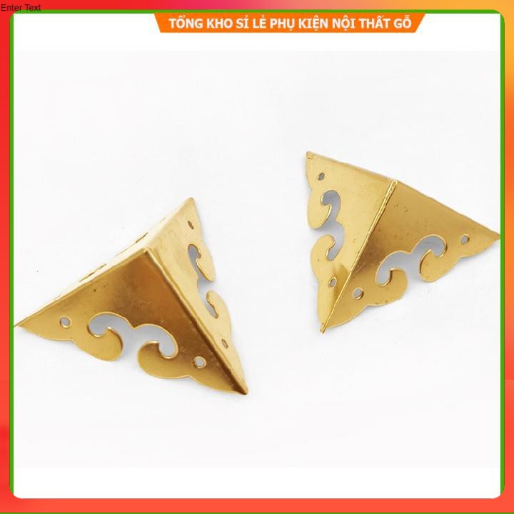 Bịt Góc - Bịt Góc Vuông Họa Tiết Vàng Nhạt D003 - 20mm Bộ 2 Cái