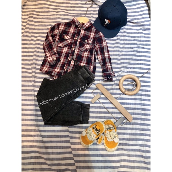 Áo sơ mi kẻ caro đỏ cho bé H&M