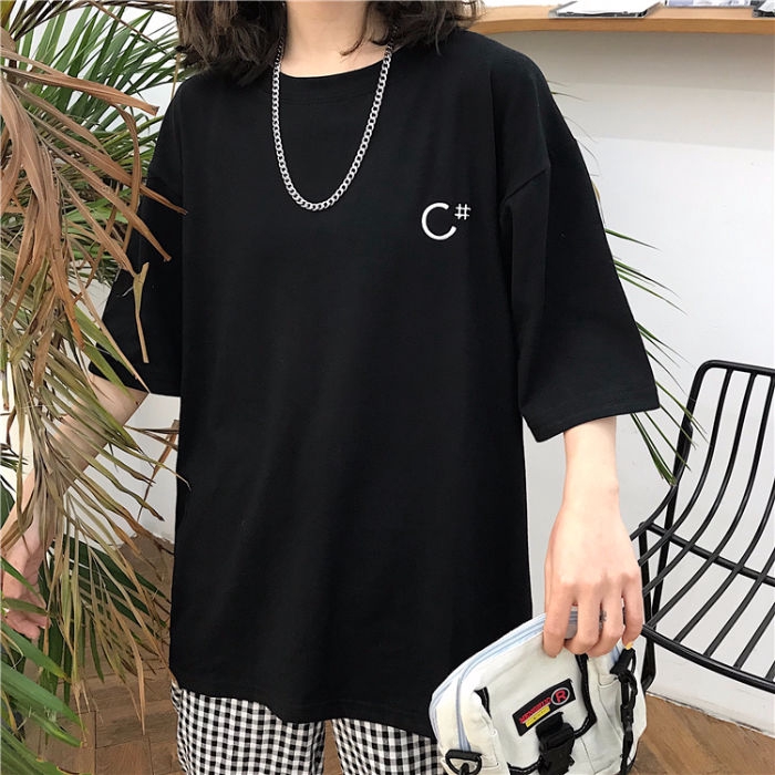 Áo Thun Dáng Rộng In Hoạt Hình Kiểu Hàn Quốc Thời Trang 2020 Cho Các Cặp Đôi