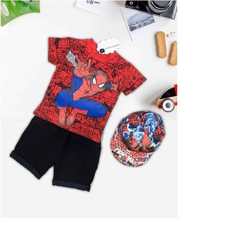 Đồ siêu nhân lửng Người nhện Comic kèm nón 3D