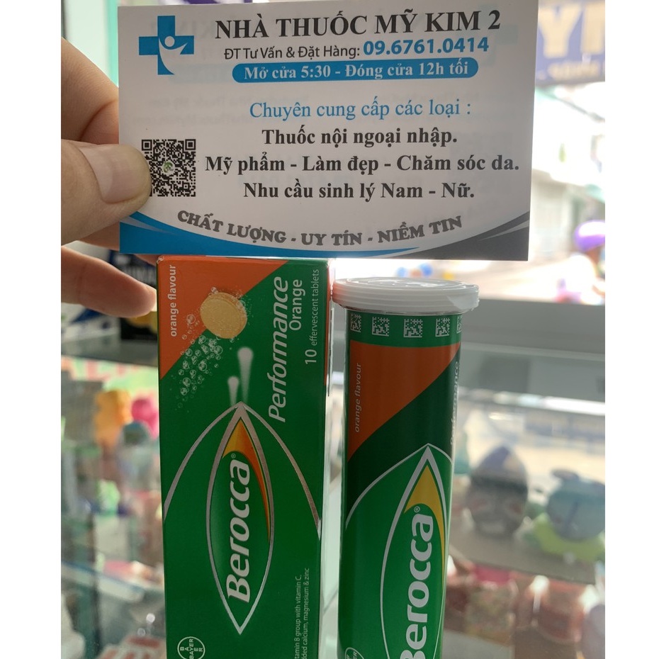 Berocca tube 10 viên- Nhà Thuốc Mỹ Kim