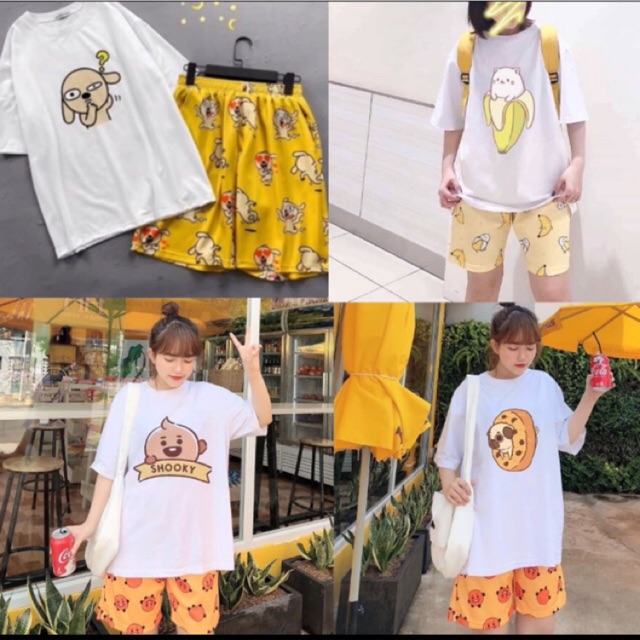 Xét bộ lửng carton cute ( freesize 38-58kg)