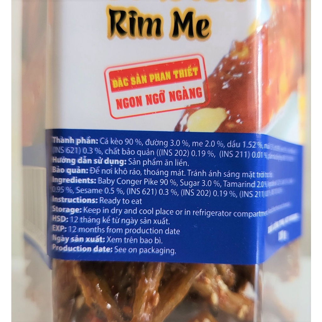 [Hộp 120g] CÁ KÈO BIỂN RIM ME (Đặc sản Phan Thiết) [VN] HAINAMFOODS Roasted Baby Conger Pike with Tamarind